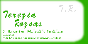 terezia rozsas business card